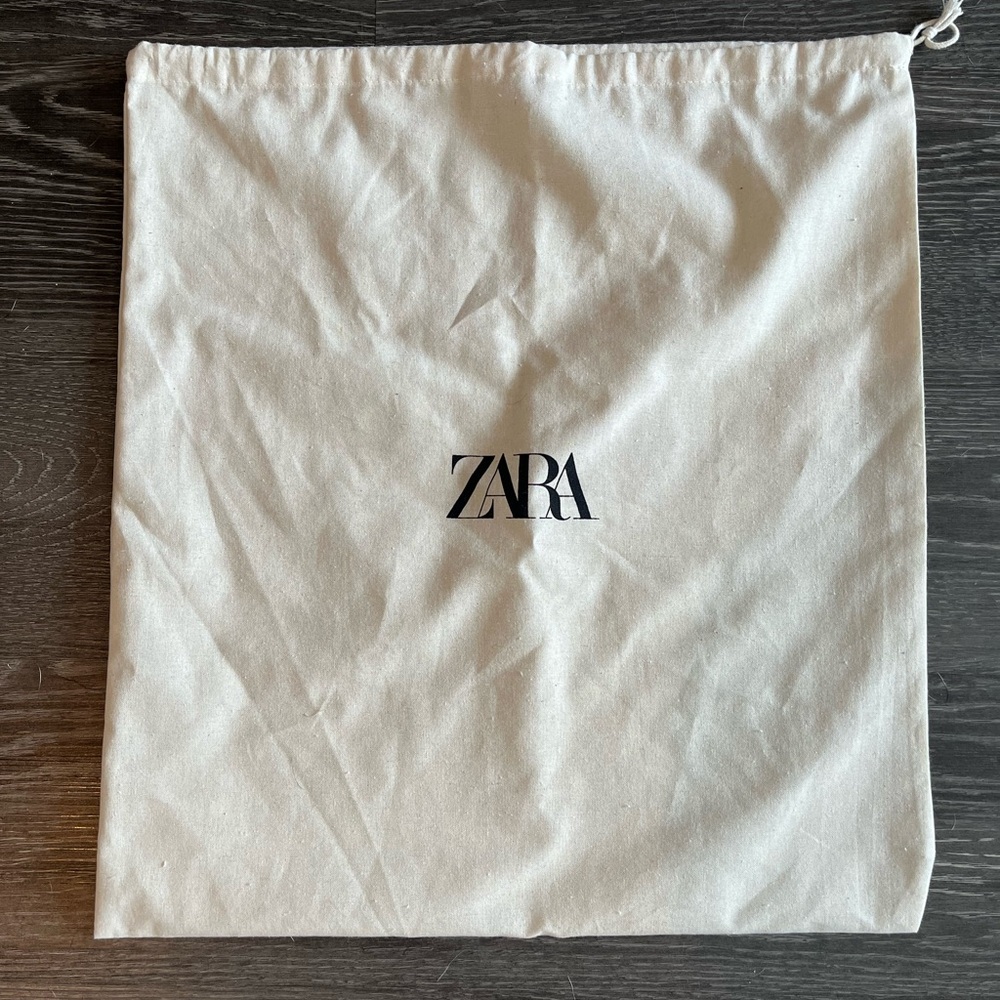 ZARA | Drawstring Dust Bag | Beige